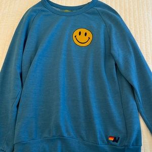 Aviator nation smiley face crewneck